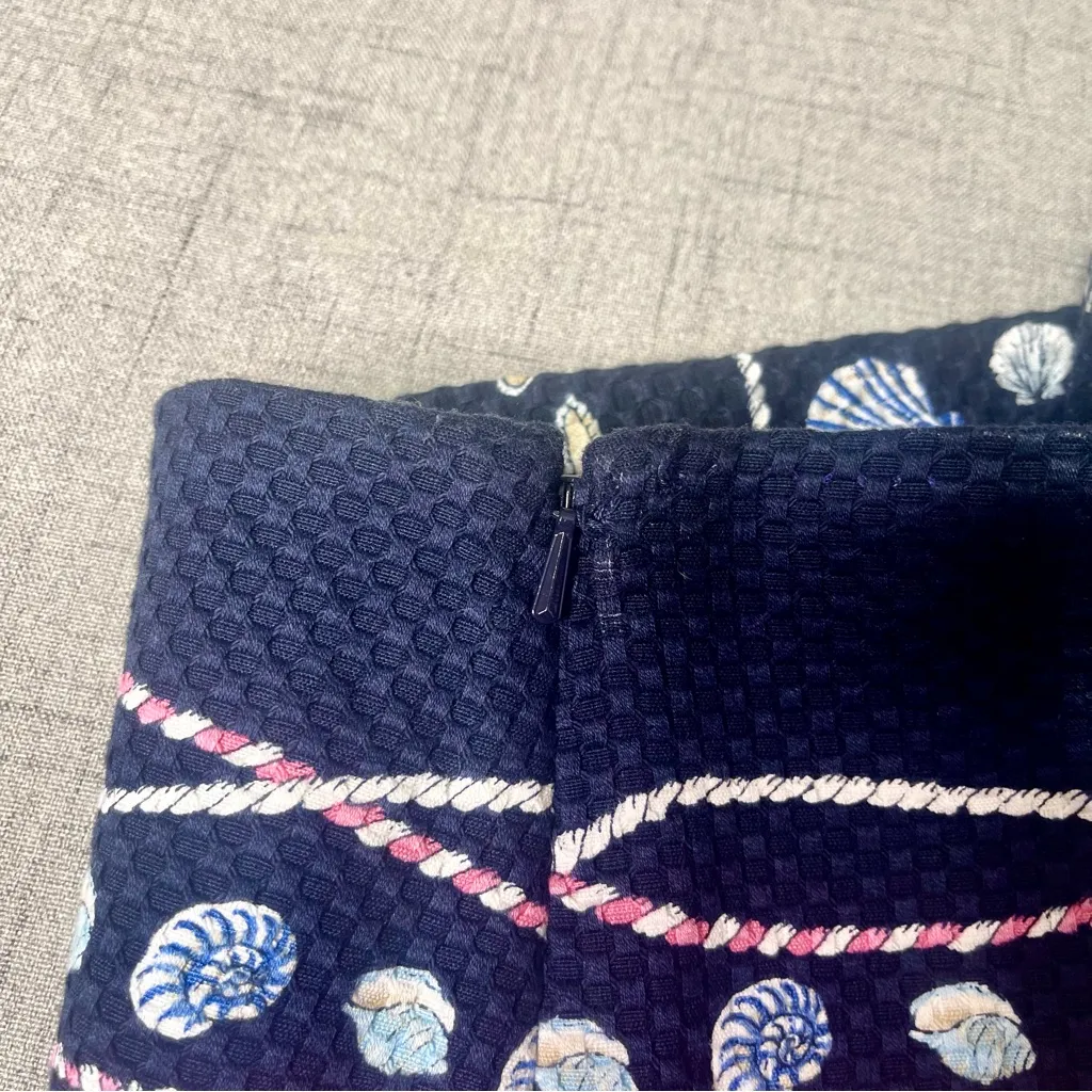 Talbots Blue & Pink Seashell & Starfish Pencil Skirt 6 Small - Image 7