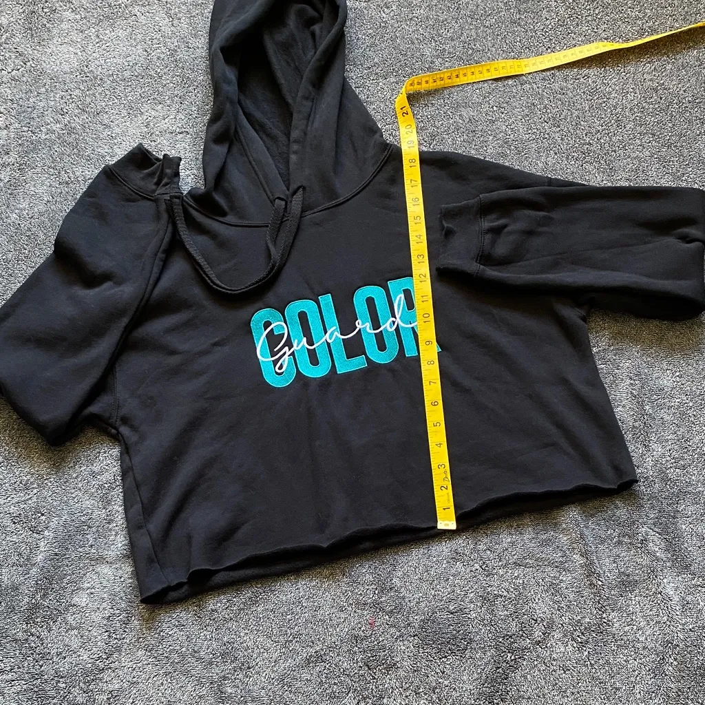 Bella Canvas Black Hoodie with Blue Graphic - Image 3