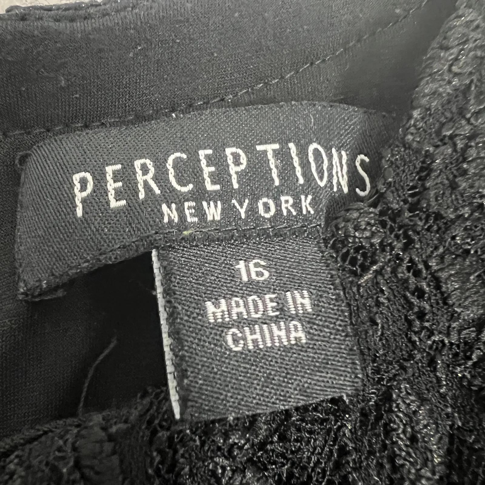 Perceptions  Lace Sleeveless Black Jumpsuit Size 16 Party Cocktail Evening - Image 2