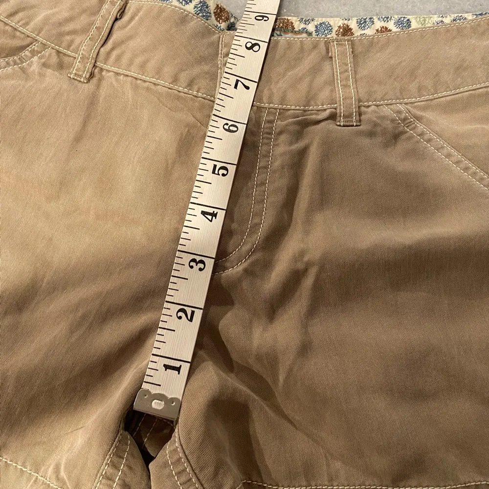 Horny Toad Size 2 Tan Khaki Mid Rise Soft Zip Up Snap Outdoor Hiking Shorts - Image 10