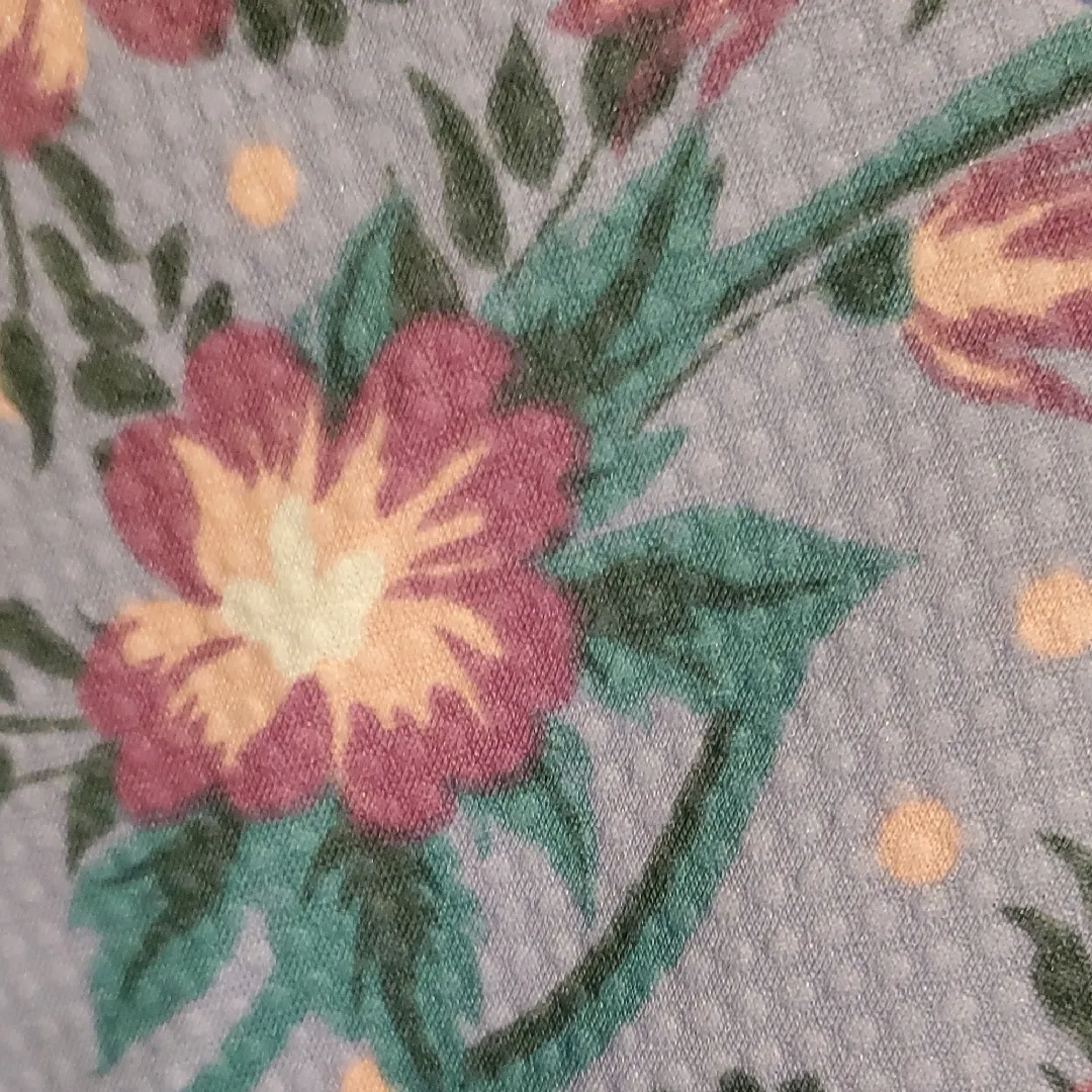 LuLaRoe Cassie Floral Skirt in Purple and Green - Image 5