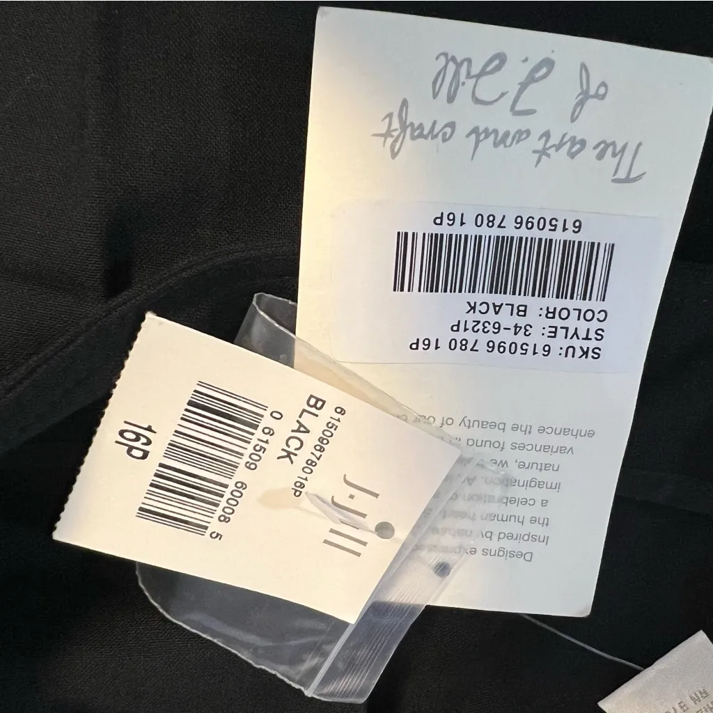 J. Jill Black Wool Blend Straight Leg Trousers Dress Pants plus size 16P NWT - Image 6