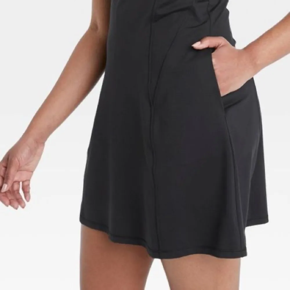 All In Motion Train Knit Black Racerback Tennis Dress Bike Shorts Extra Small - Image 3