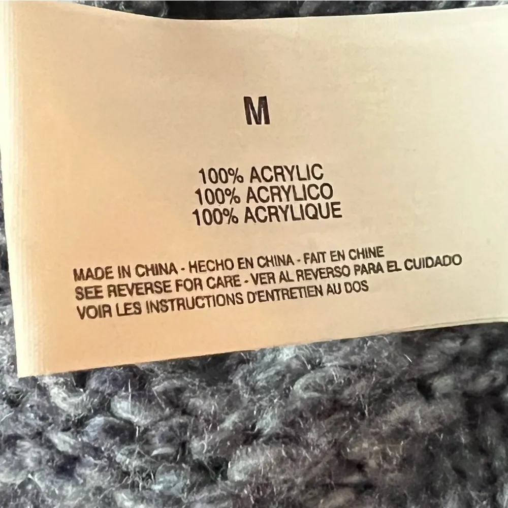 Nine West Off Shoulder Blue Cowl Neck Sweater Size M Rouched Sleeve Cozy - Image 6