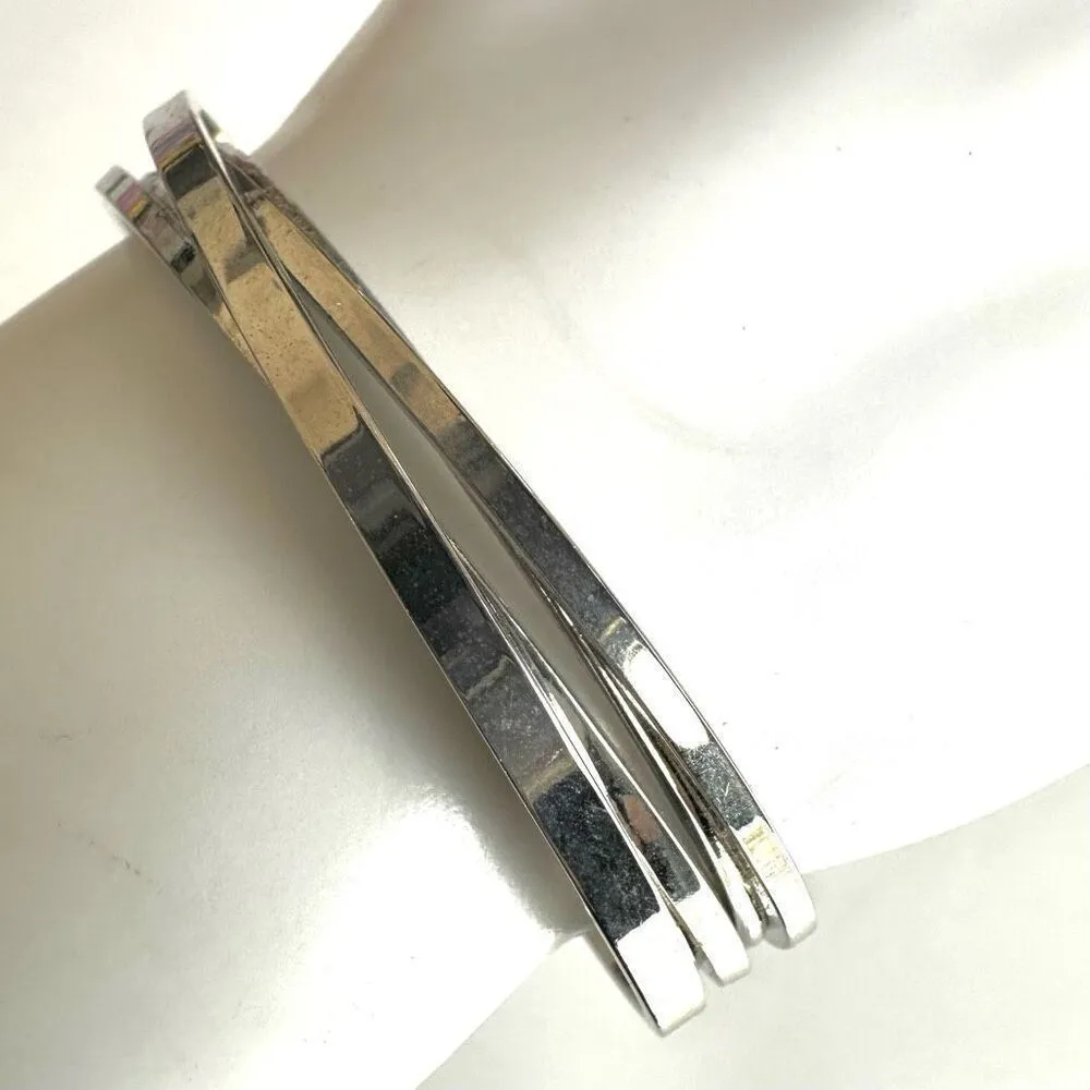 Lia Sophia silver tone open cuff bracelet - Image 2