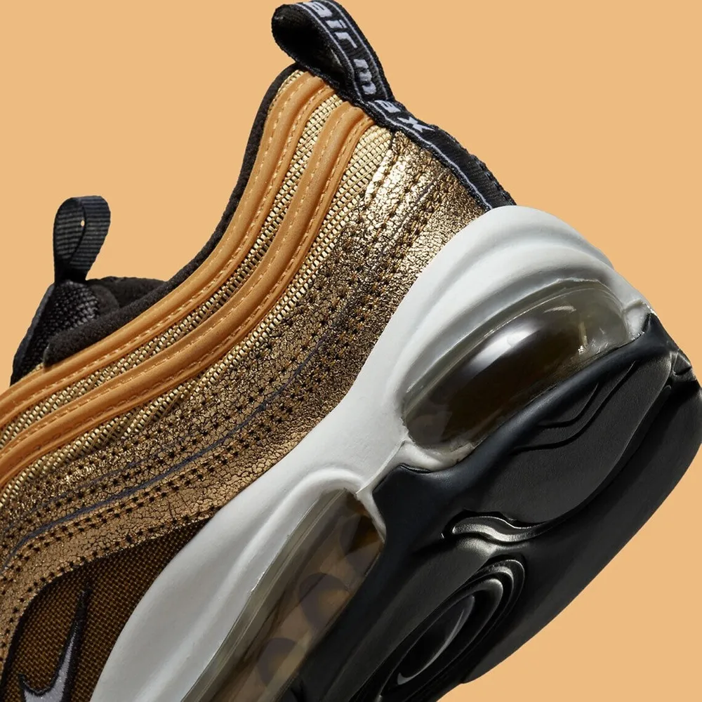 Women's Nike Air Max 97 Golden Gals Black Metallic Gold Twine DO5881 - Image 3