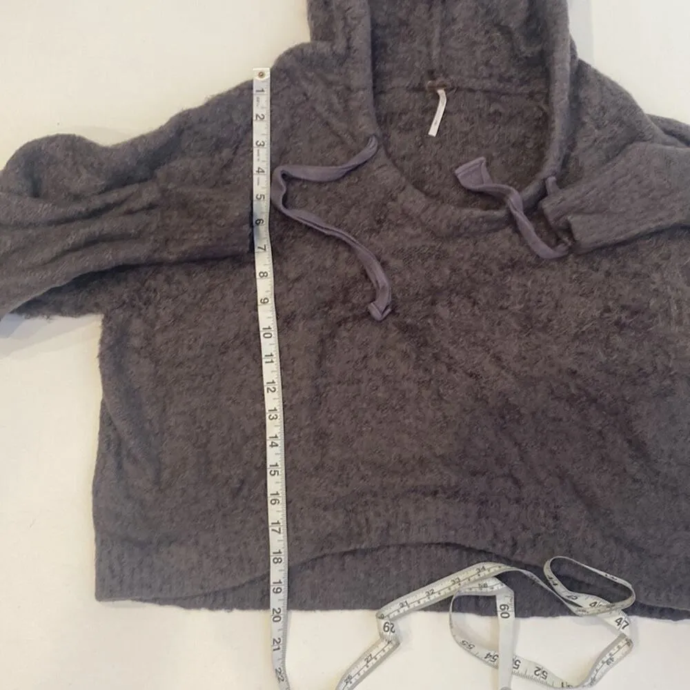 Free People Light as a Feather Pullover Hoodie Sweater Sz Sm Cotton Knit - Image 10