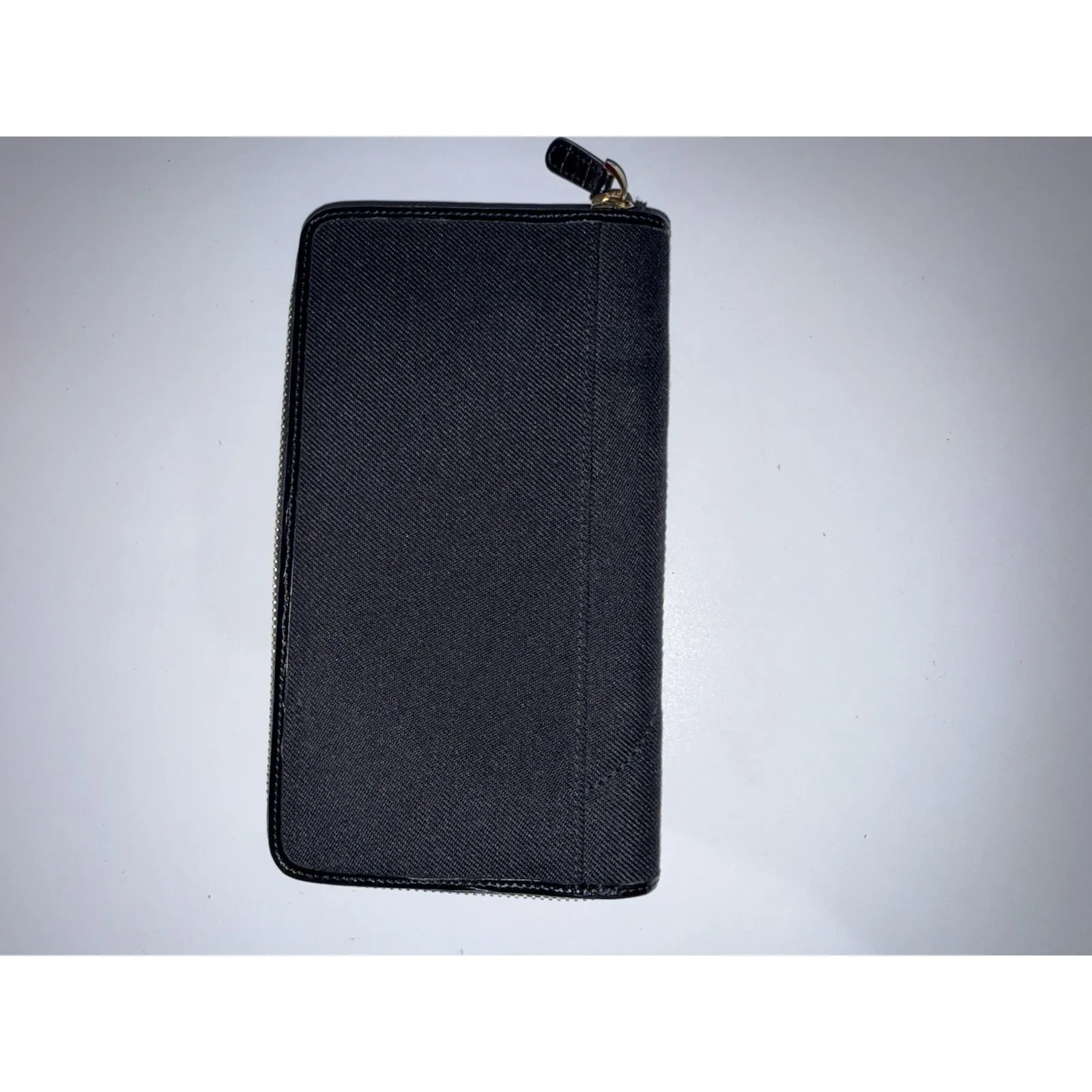 MONTBLANC Black Starisma Pamina Italian Woven Fabric Wallet  Zip Around Mint M - Image 3