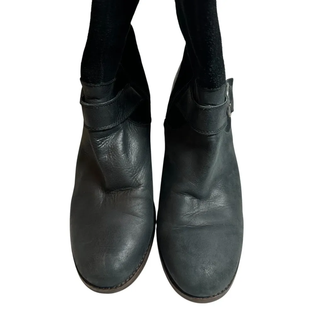 Lucky Brand Kailan Black Leather & Suede Knee High Equestrian Boots Size 10 M - Image 5