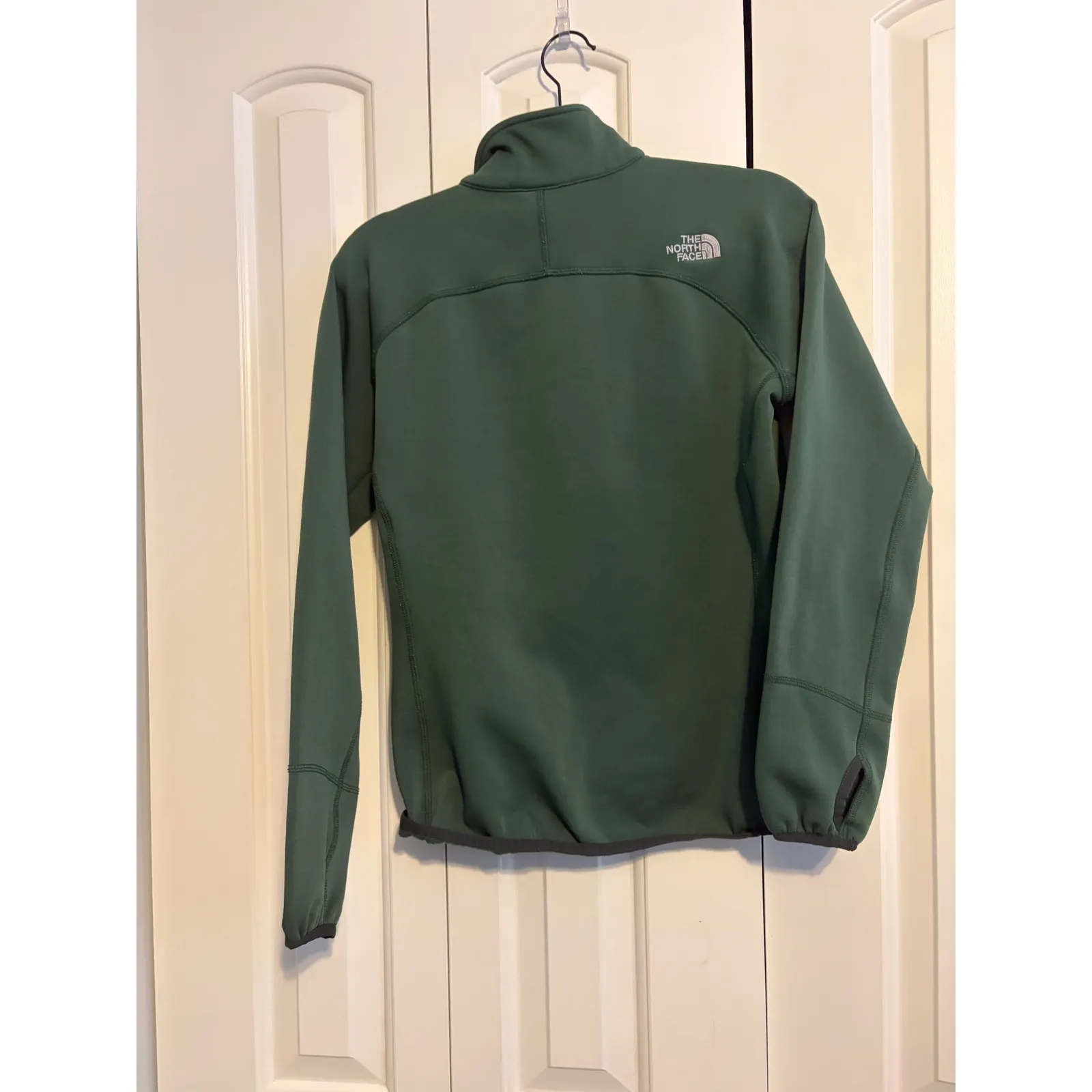 The North Face  Womens Fleece Pullover Jacket Green 1/4 Zip Size M - Image 7