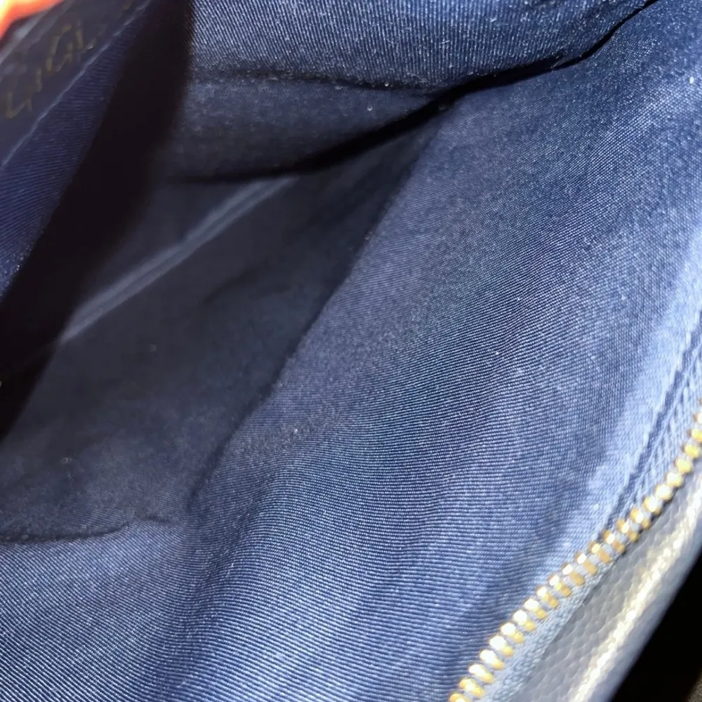 GiGi New York Stella Fold Over Leather‎ Python Snake Embossed Clutch Blue - Image 7