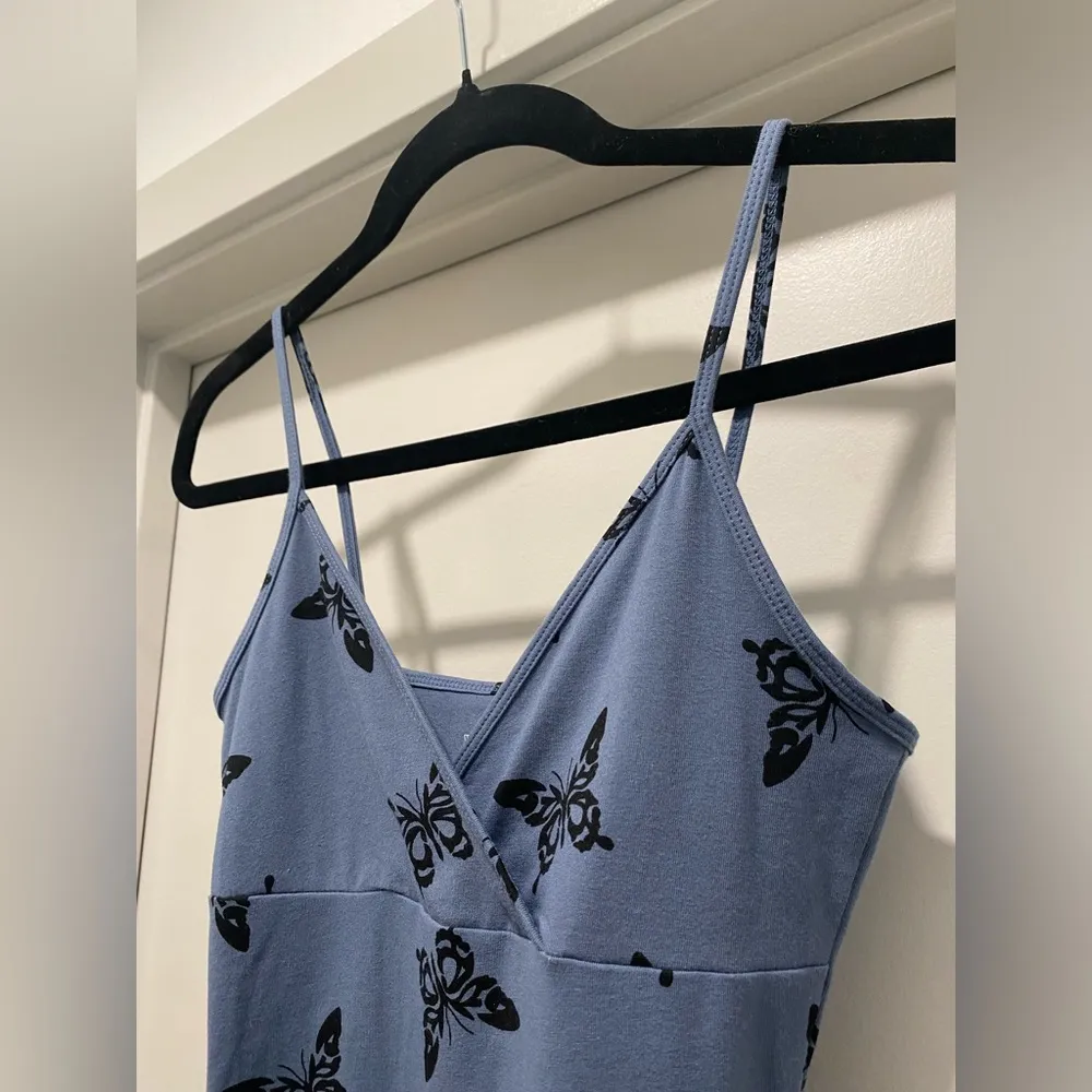 NWOT Wild Fable Blue & Black Butterfly Print Bodycon Mini Dress - XS - Image 5