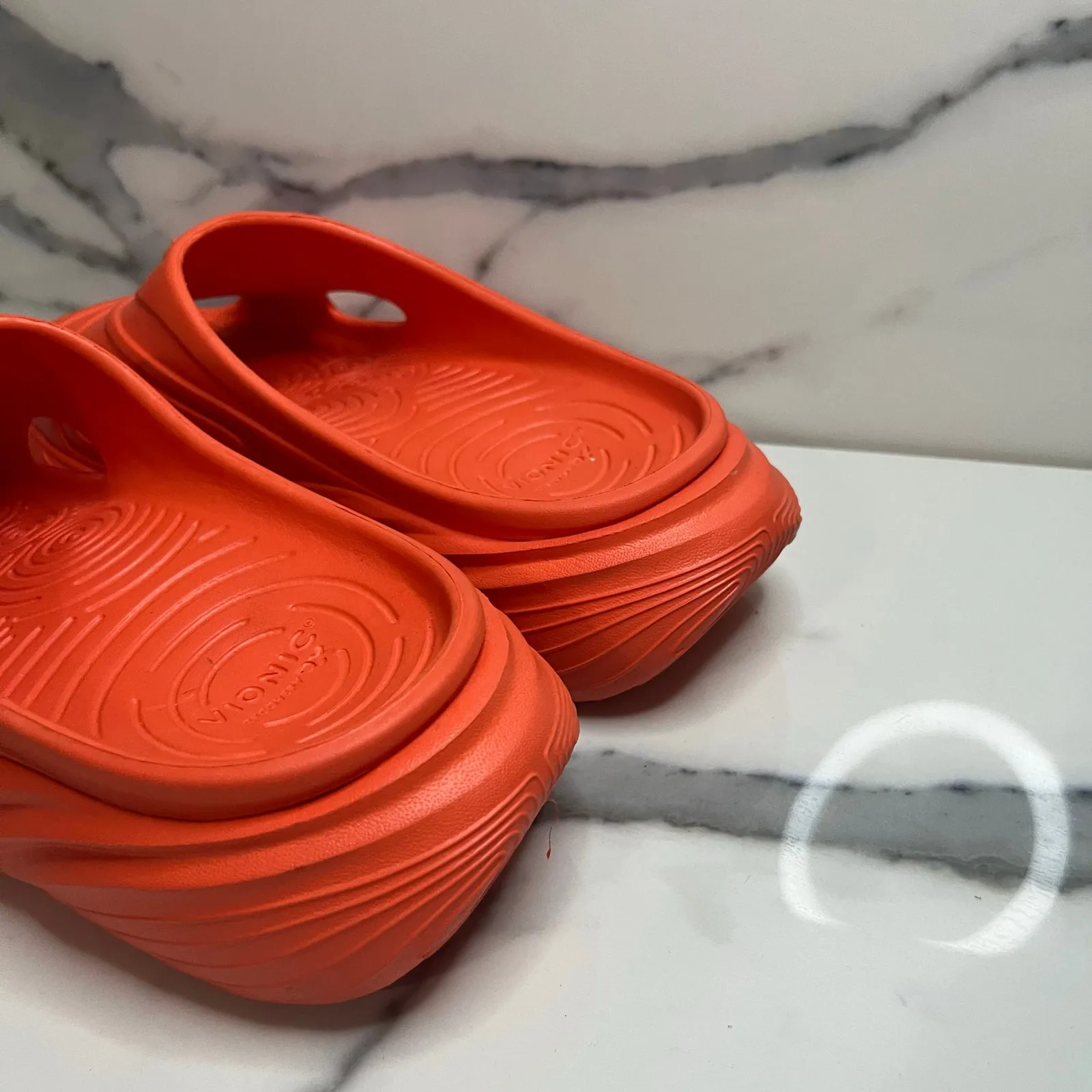 Vionic Unisex Orange Cove RX Recovery Slides Sandals Men's Sz 6 Women's Sz 8 EUC - Image 4