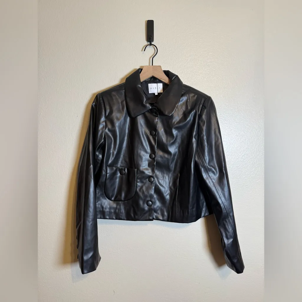 mable lita faux leather jacket Black - Image 2