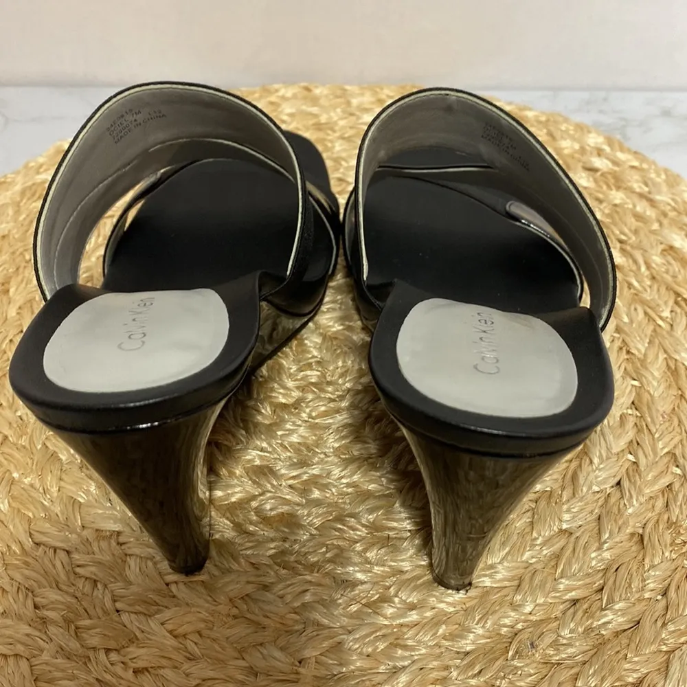 Calvin Klein black wedge sandals size 7 - Image 3