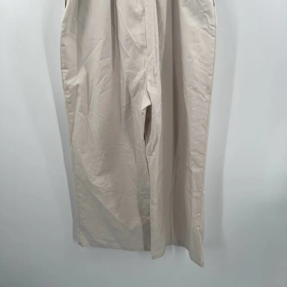 NEW BB DAKOTA Jumpsuit Size Small Khaki Cream Cropped Belted Side Zipper NWOT - Image 10