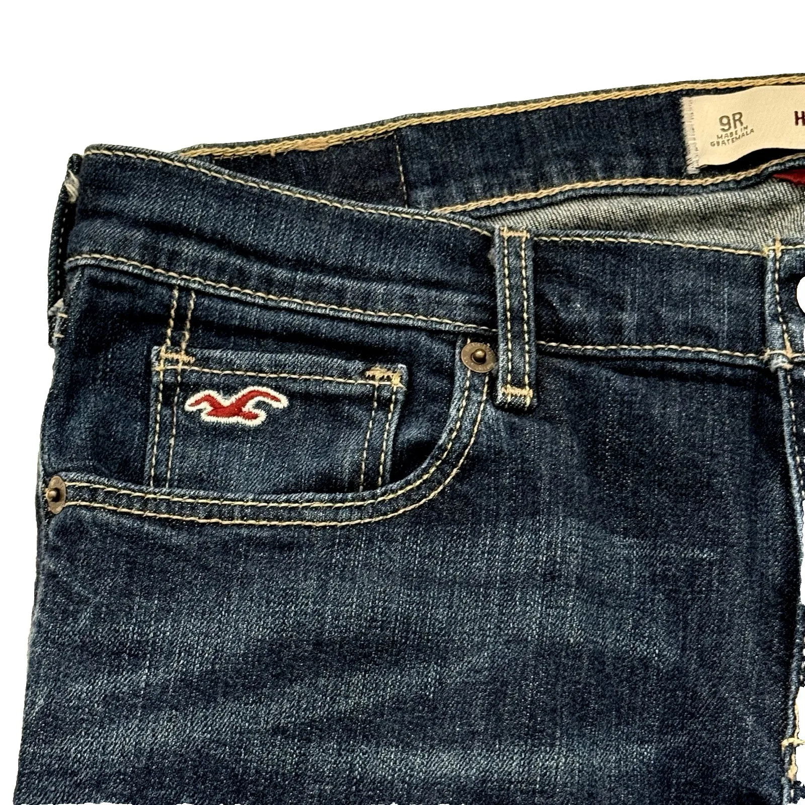 Y2K Hollister Venice Boot Cut Blue Jean Jr Women 9 x 32.5" Inseam Low Rise Denim - Image 5