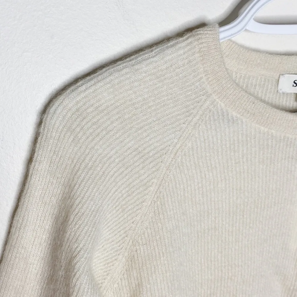 Samuji Maeve alpaca mohair born sweater Mokka in Ecru size S - Image 5