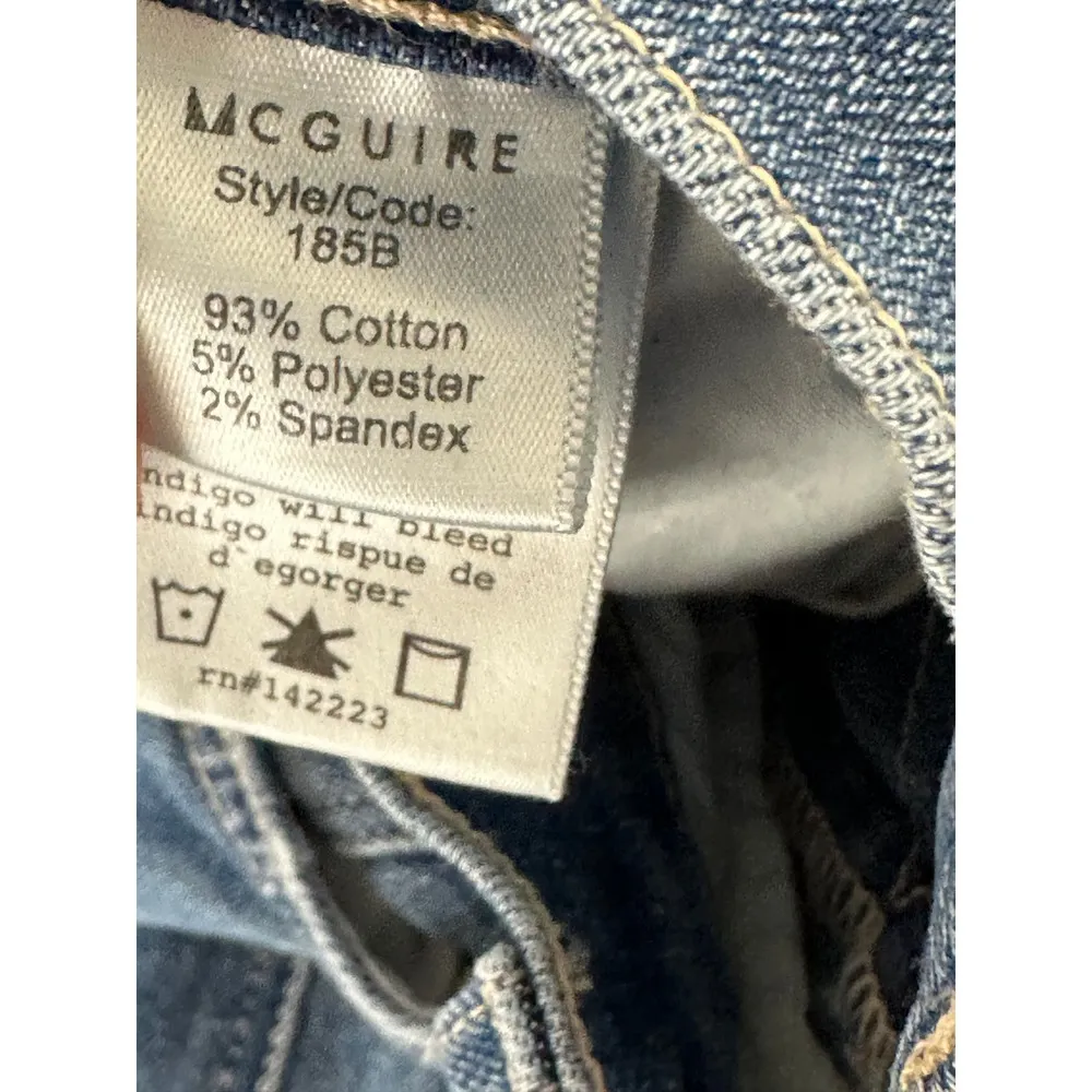 McGuire Medium Wash Newton Blue Cotton Blend Denim Skinny Jeans Women's Size 27 - Image 7