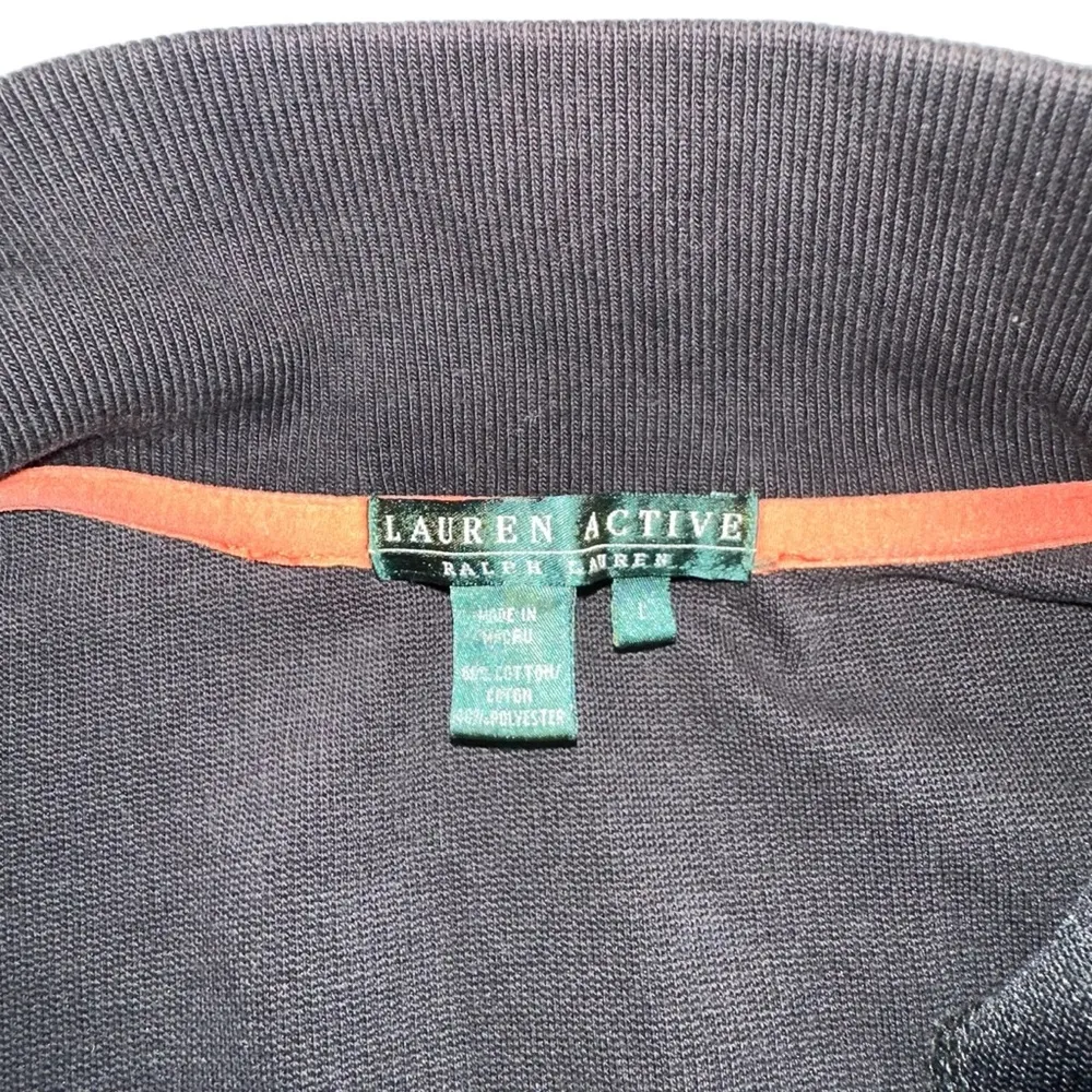 Ralph Lauren Active Vintage Colorblock Zip Up Sweater LARGE - Image 3
