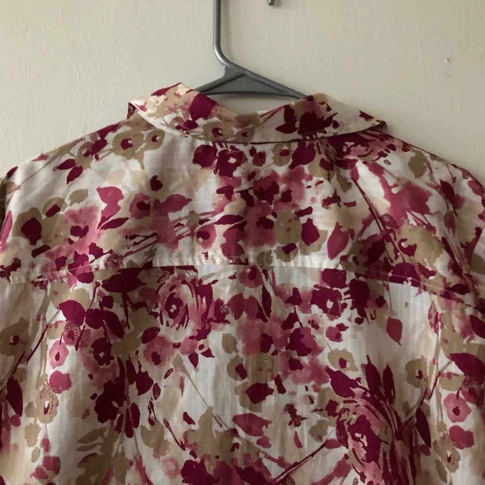 KAREN SCOTT Womens Buttoned Down Shirt 3/4 Sleeves 100% Cotton Tunic Style - Image 8