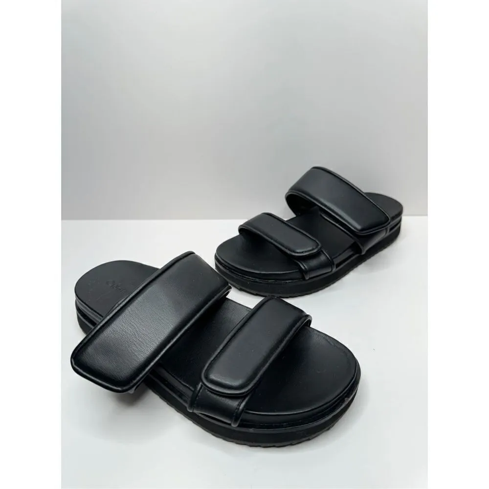 Open Edit  Sandals Size 6.5 Black Open Toe Finley Slides‎ - Image 4
