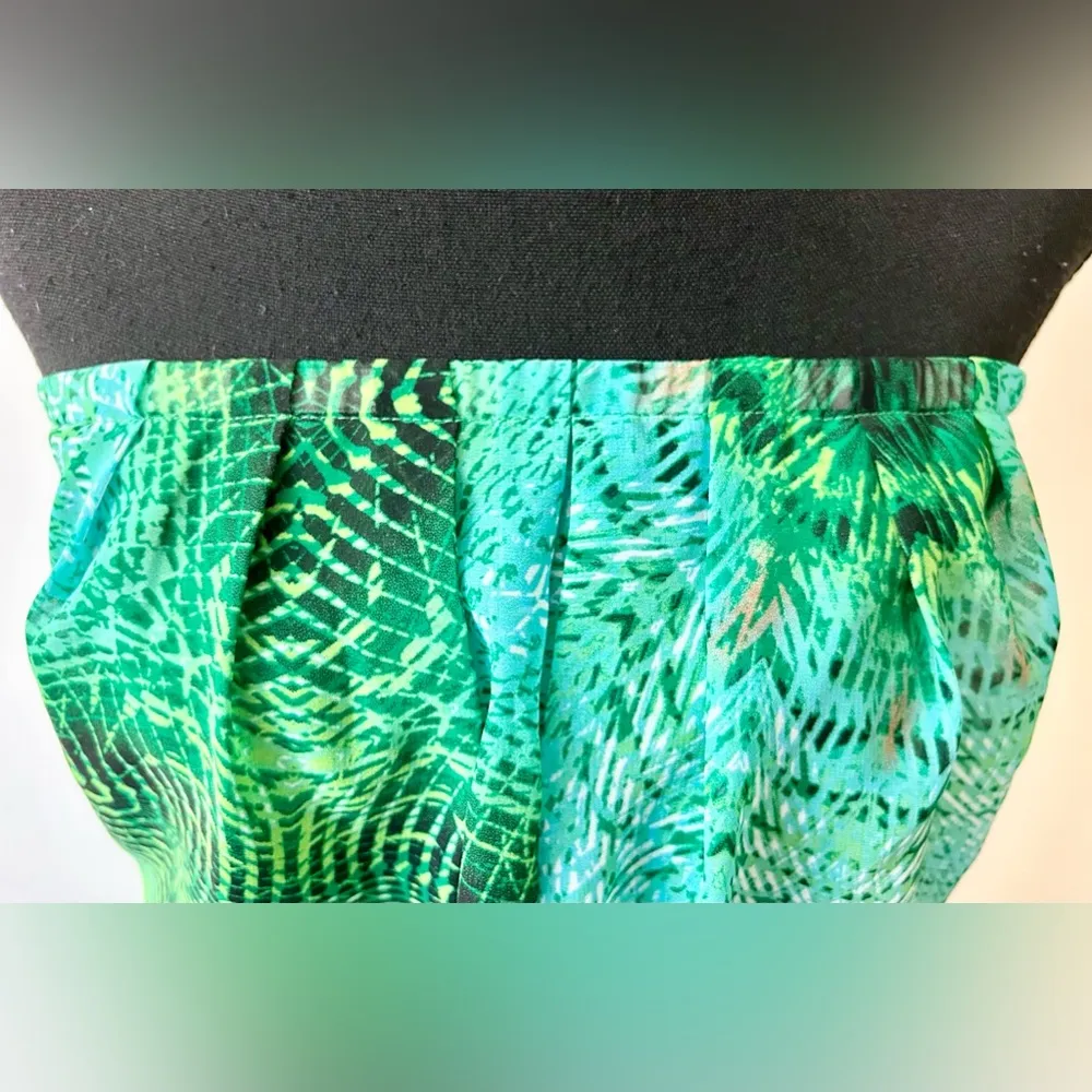 Fab’rik White Collection Tropical Print Strapless Maxi Dress Size Small - Image 5