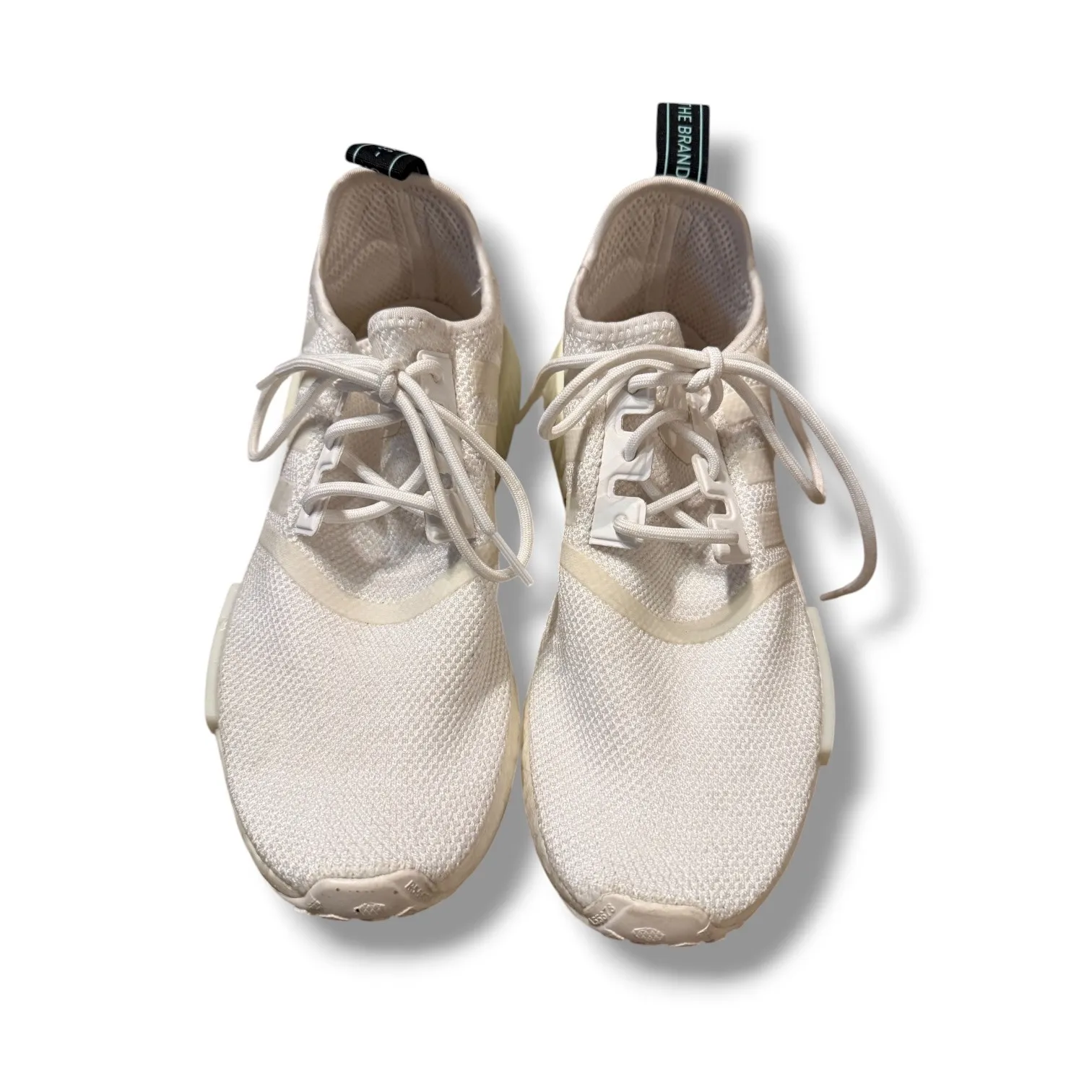 Adidas NMD R1 Sneakers Women's 8.5 White‎ Mint Iridescent Boost Lace-Up Casual - Image 2