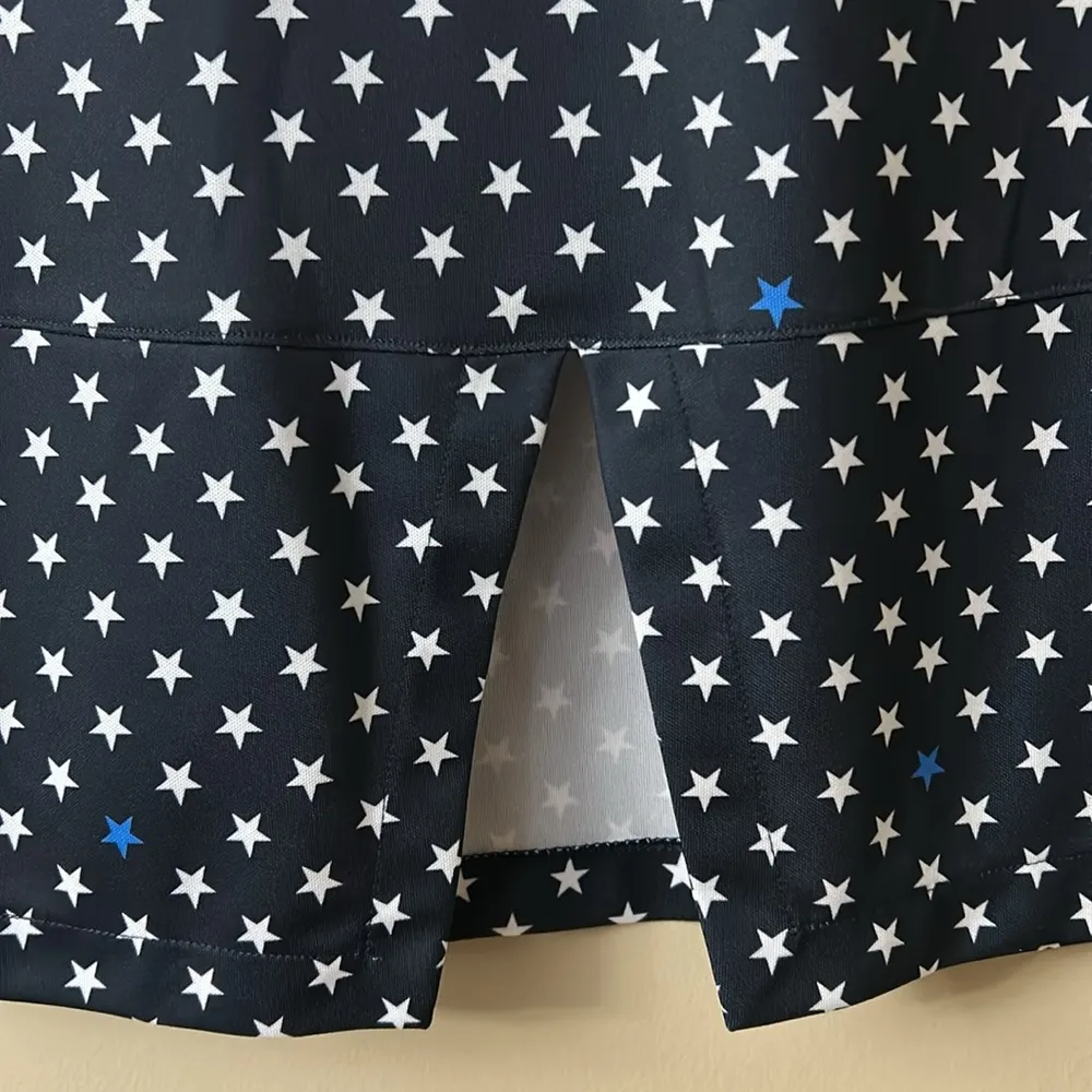 Lady Hagen Navy Star Pattern Sleeveless HydroDri Golf Polo | Shirt - Image 6