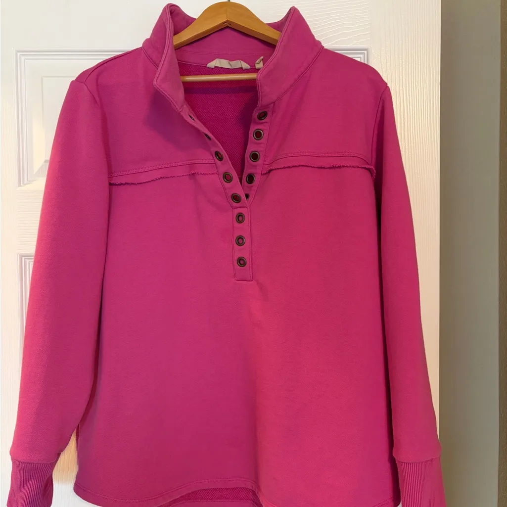 Soft Surroundings Neera French Terry Tunic Top Size XL Rose Violet S9 - Image 2