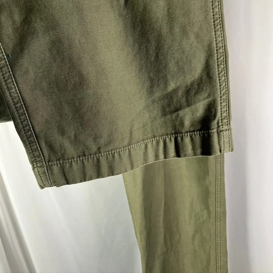 TNA Aritzia Olive Green Utility‎ Pants Women's Size 4 Casual Straight Leg - Image 6