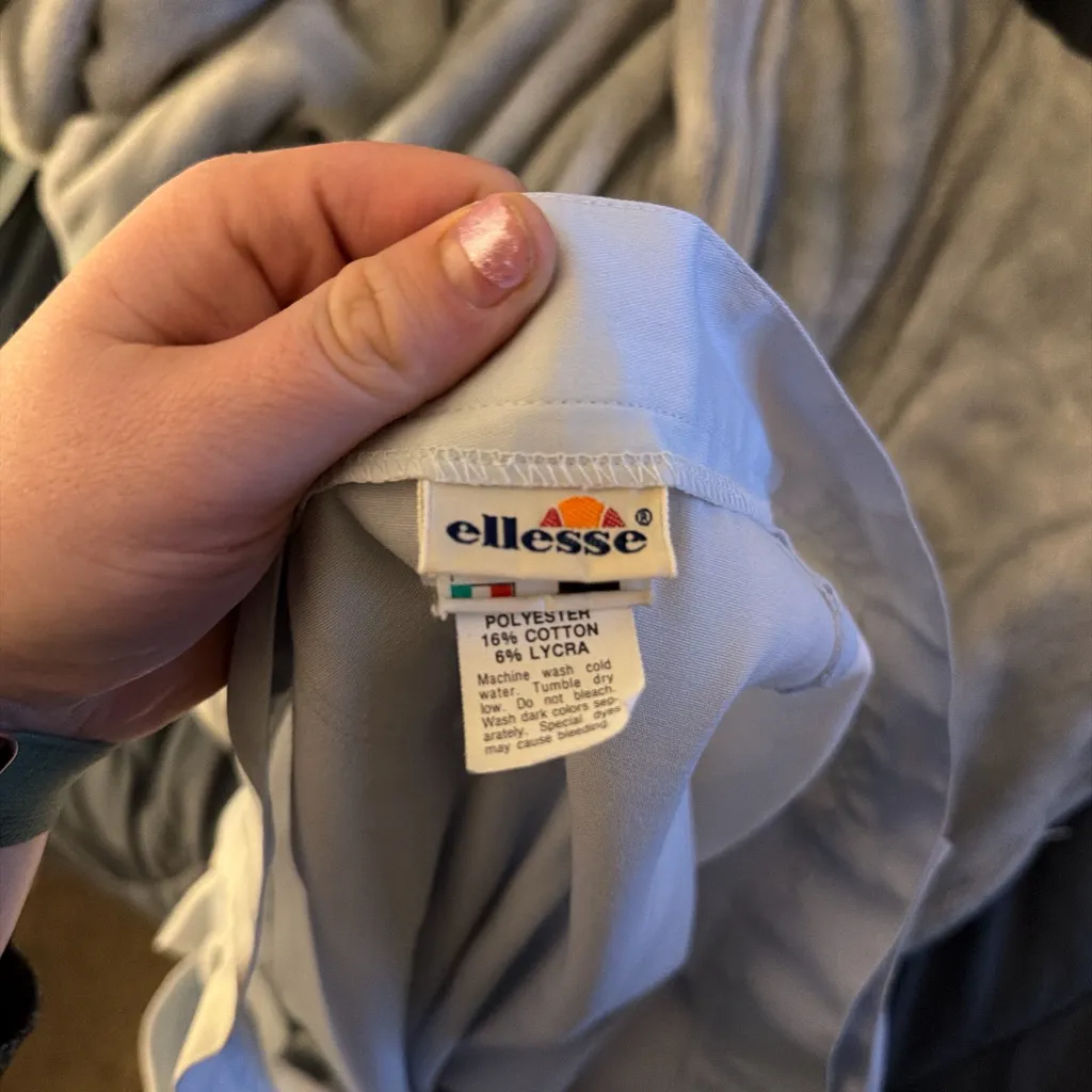 Vintage Ellesse Light Blue Tennis Skort 29” Waist Y2K Athletic Skirt Gray Size undefined - Image 4