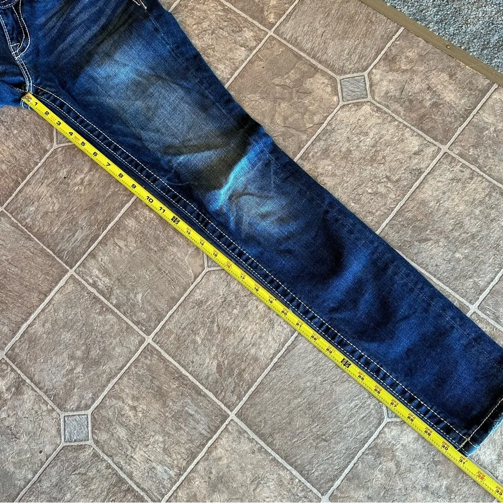 Miss Me Fleur De Lis Signature Skinny Designer Denim Jeans 26 - Image 6