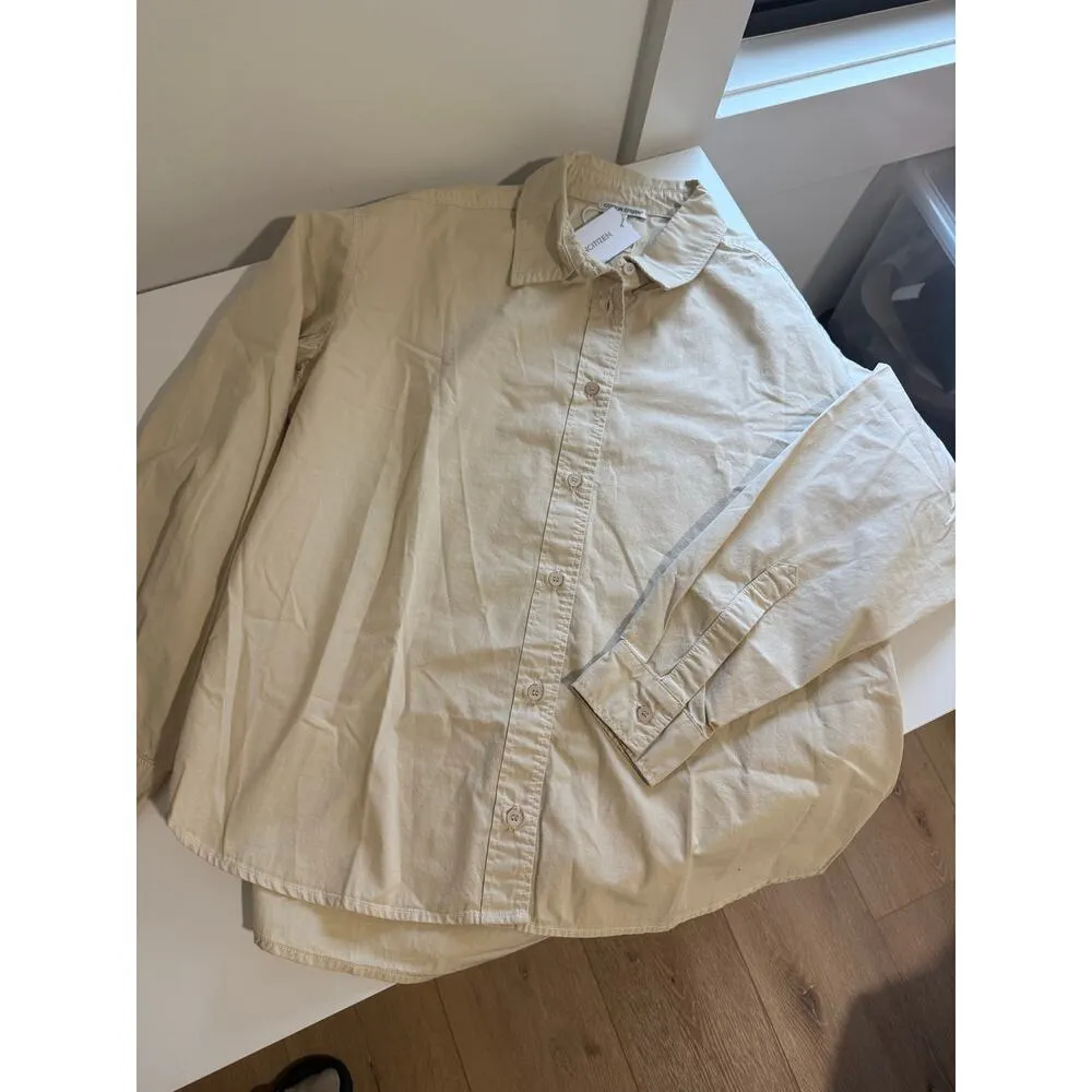 $225 New Cotton Citizen Tan Button down Shirt - Small - Image 3