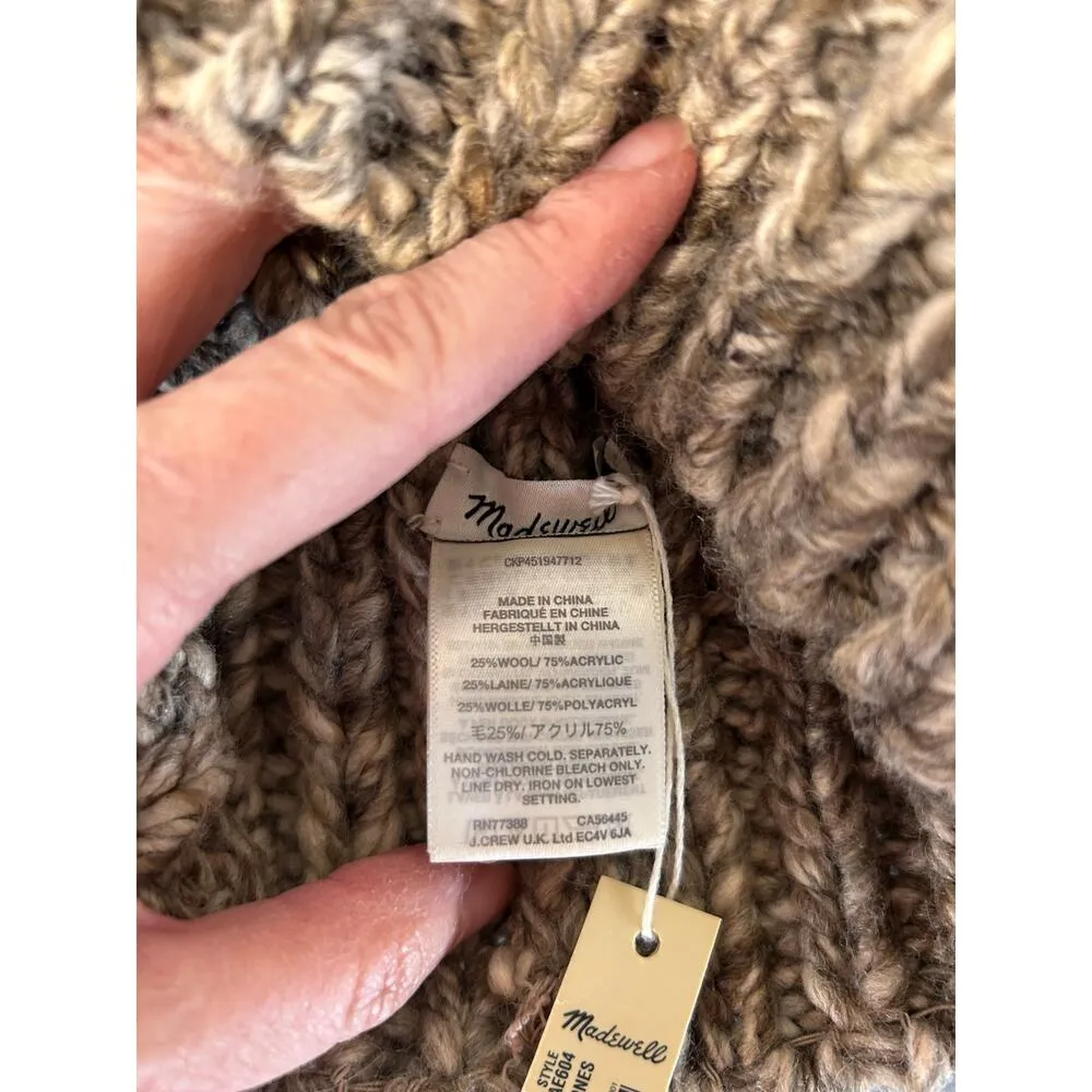 Madewell beanie OZ new with tags brown wool blend - Image 3