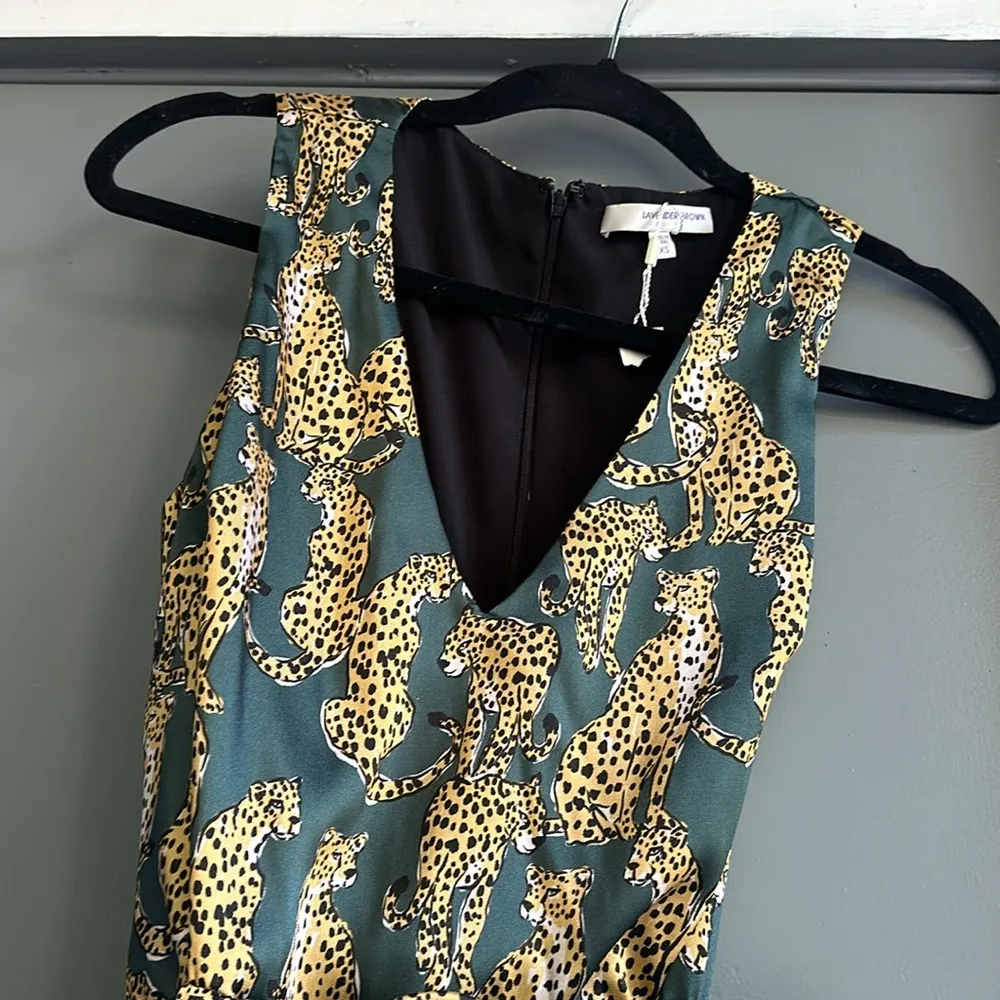 NWT Lavender Brown Cheetah Belted Romper - Image 4