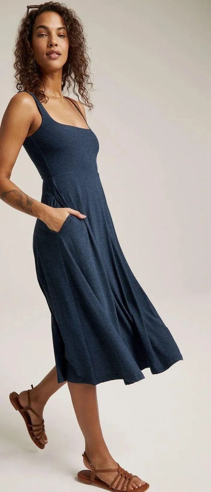 Featherweight At The Ready Square Neck Dress - Image 2