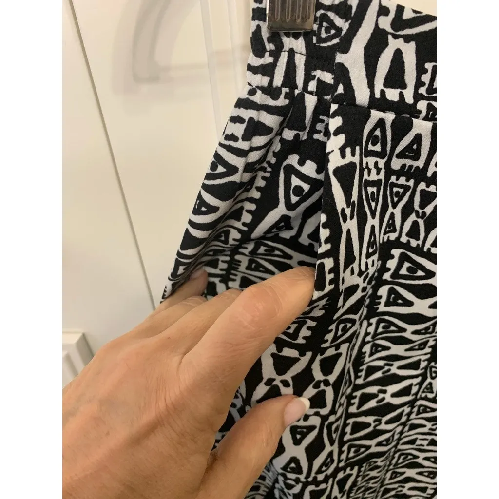 Sanctuary Women's XS Black Geometric‎ Print Culottes High Rise Pants - Image 4