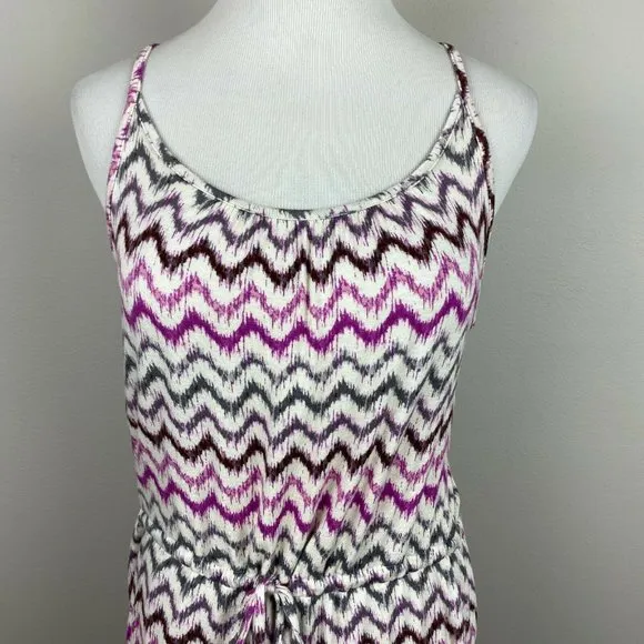 Best Society Maxi Dress M Multicolor‎ Printed Racerback Sleeveless Tie Size M - Image 2