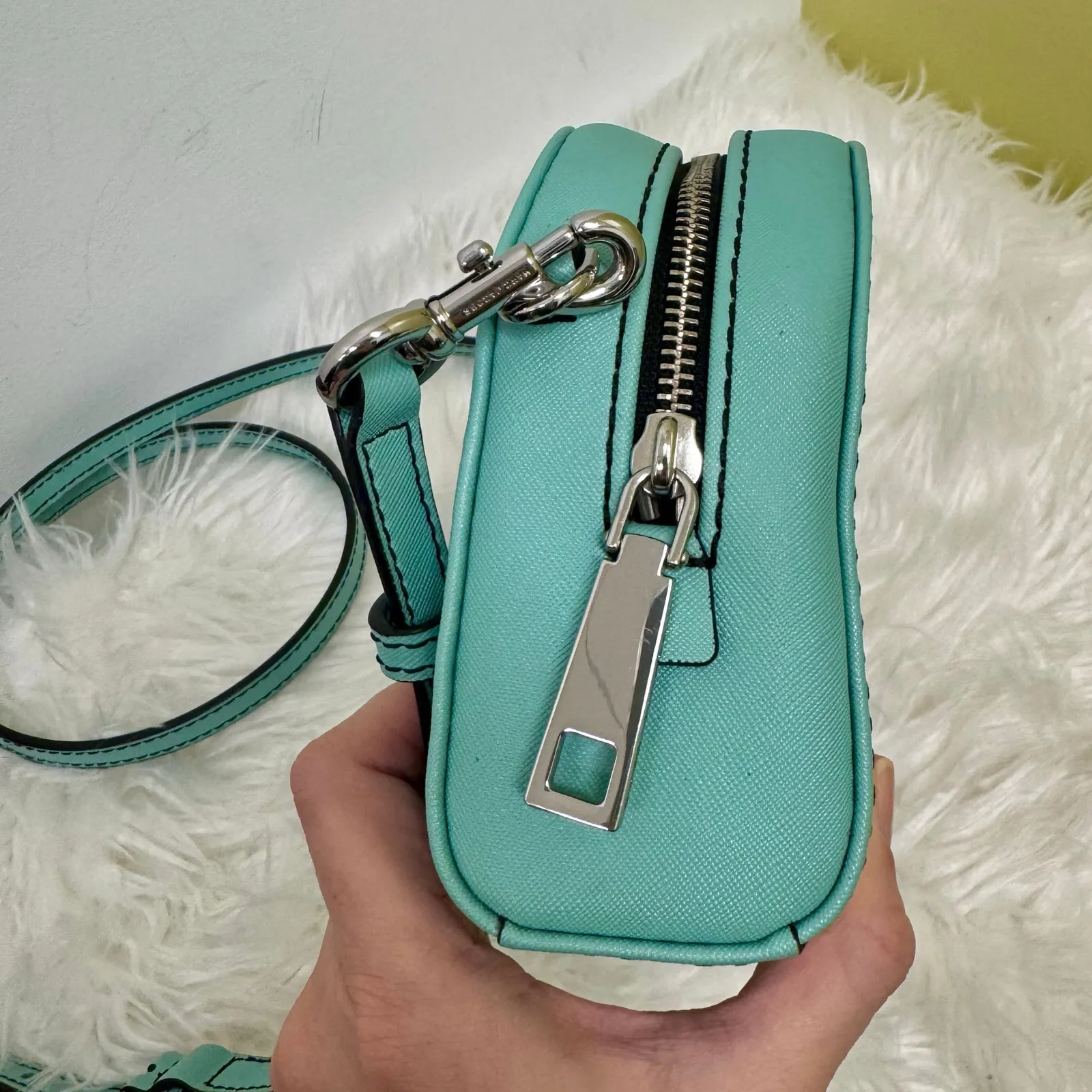 Marc Jacobs Playback Layers Logo Crossbody Purse Teal Pink 80s 90s Retro Barbie - Image 10