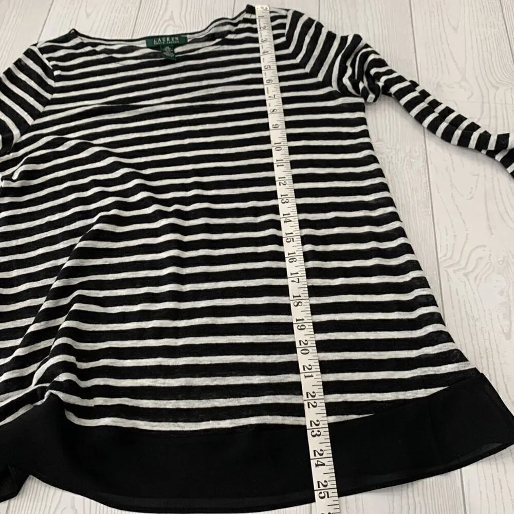 Lauren Ralph Lauren Linen Striped Blouse - Image 7
