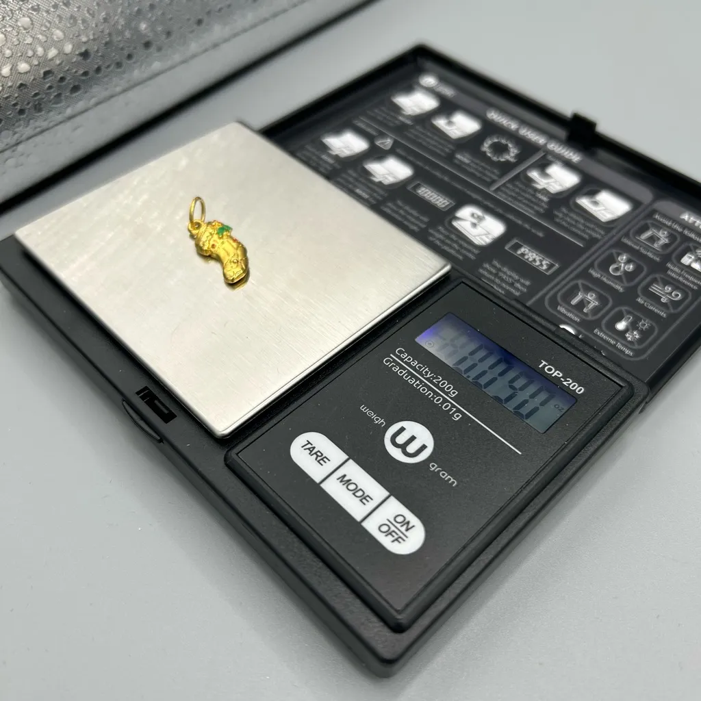 Vintage Gold Tone Stocking Charm Enamel Holiday Pendant Non - Image 5