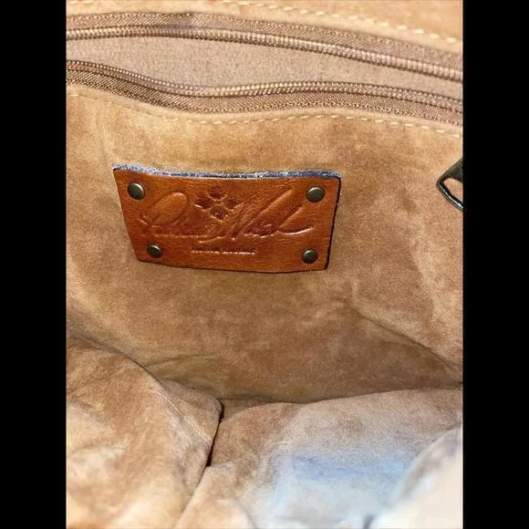 PATRICIA NASH LEATHER‎ WRISTLET W/ FLOWERS - Image 3