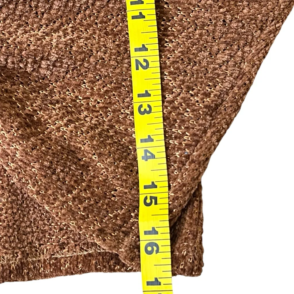 J.Our Shimmer Copper Bishop Sleeve‎ Center Twist Crop Top Size M Coquette Y2k Orange Size M - Image 8