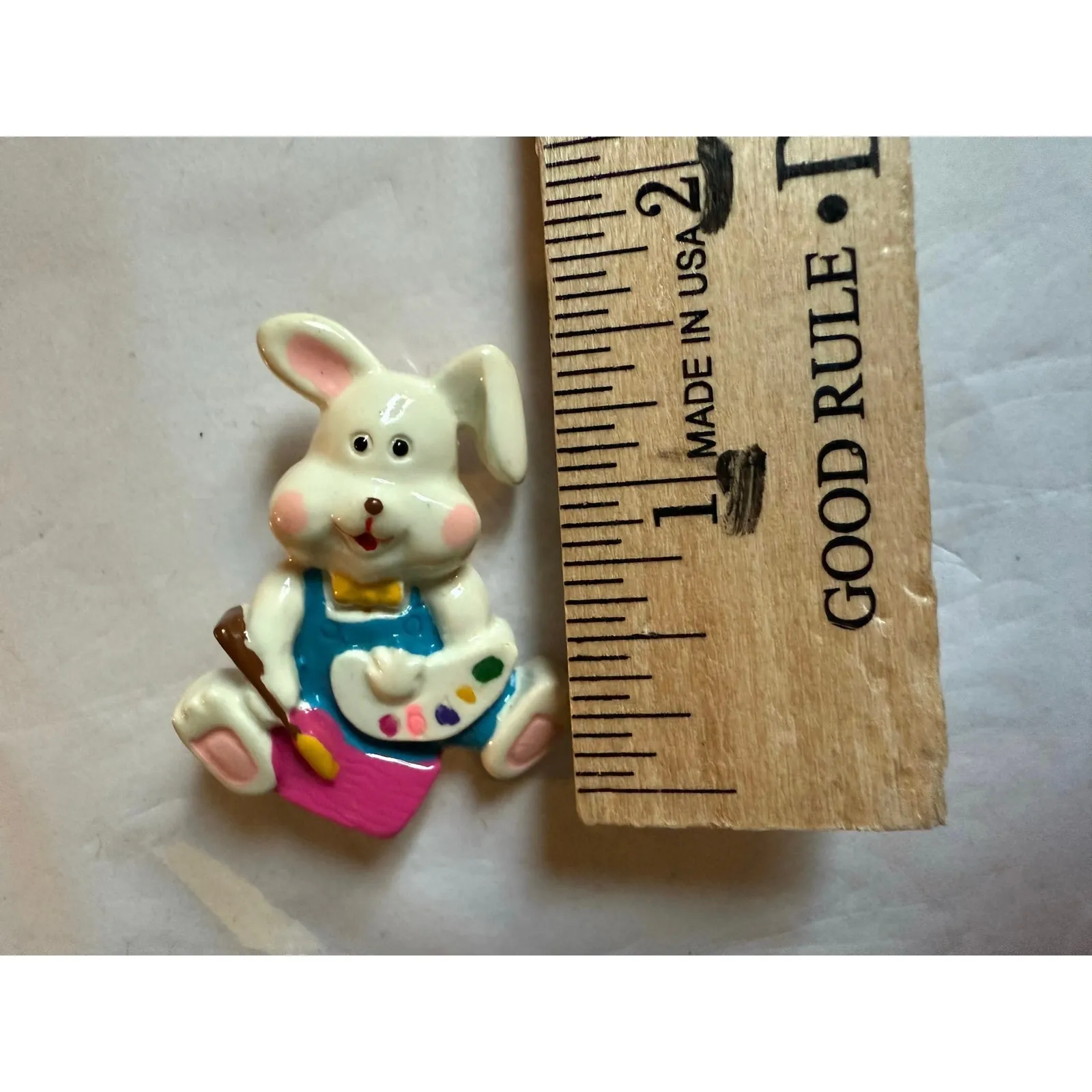 Vintage Easter Bunny Artist Brooch Pin - Image 3