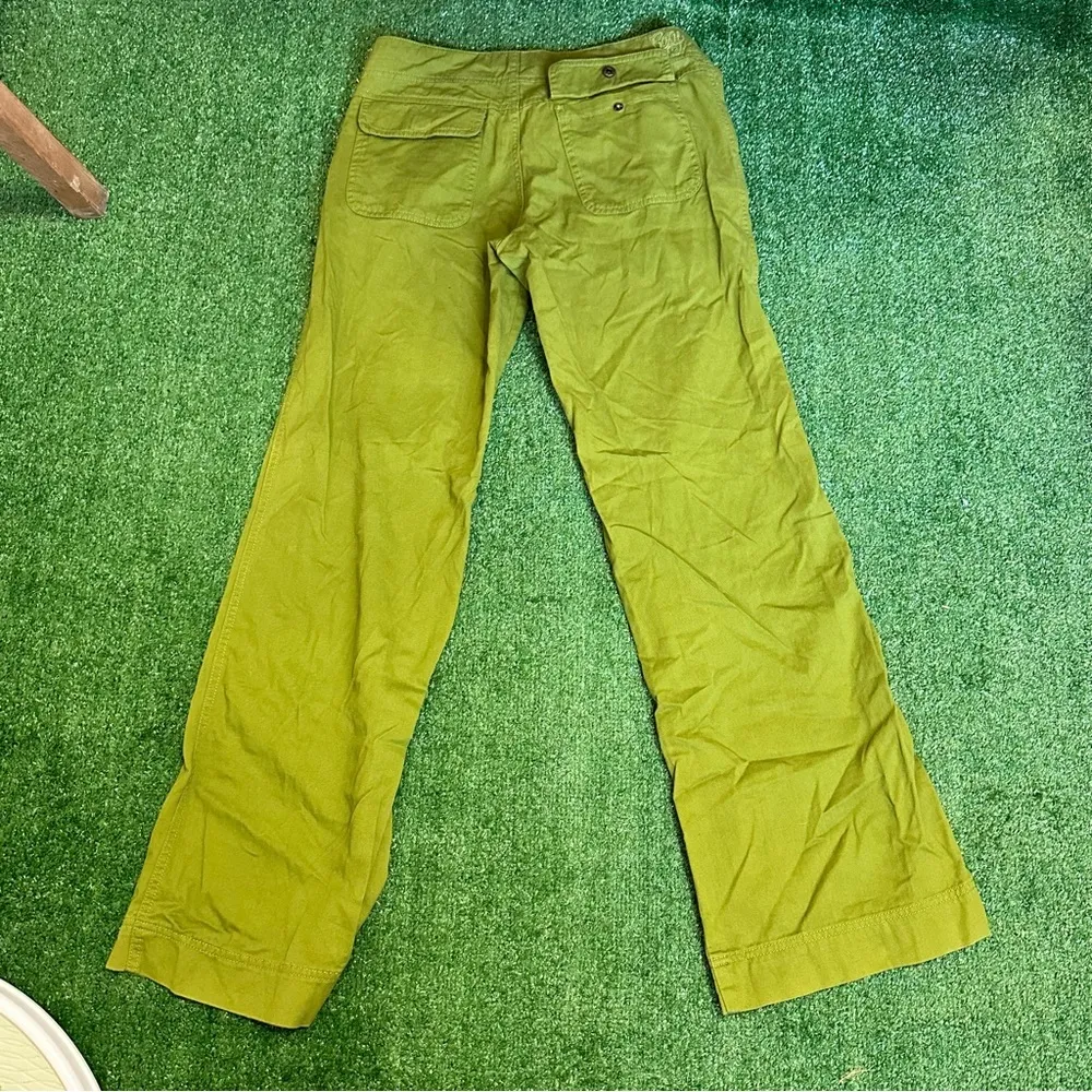 Roxy Apple Green Cotton Wide Leg Pants - Image 5