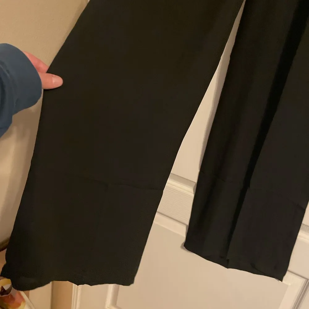 NWT Three Eighty Two Edison Wide Leg Trouser Pants Black Large Business Min… - Image 3