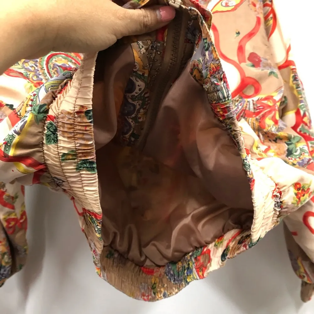 Vintage Details Sportswear Womens Silk w/pockets Zip Up Bomber Jacket S Flawed - Image 7