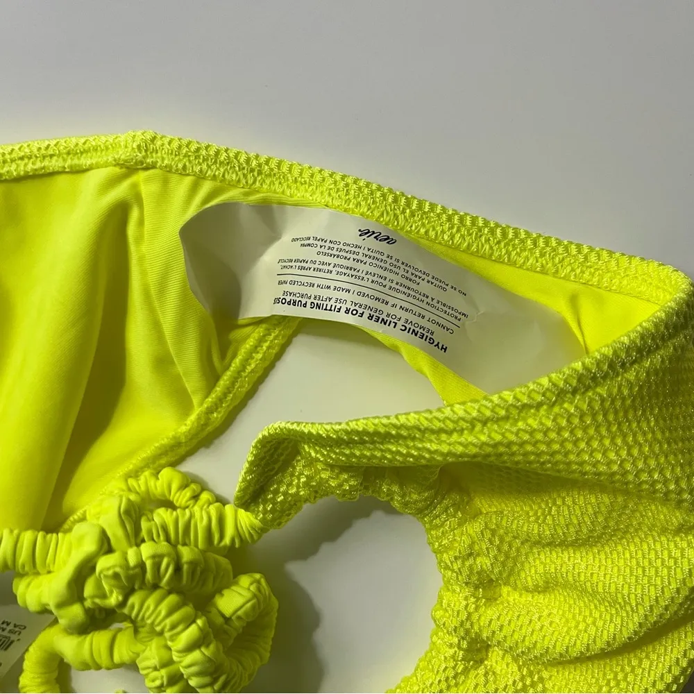 Aerie • NWT Neon Lemon Vibrant Yellow Bikini Bottoms Scrunch Tie - Image 6