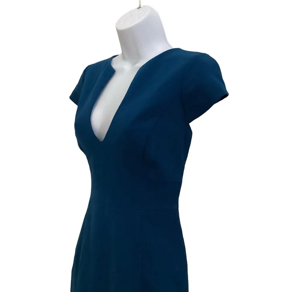 Turquoise Sleeveless Pencil Dress Green Size M - Image 2